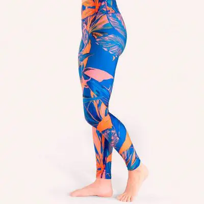 Womens Leggings, Boho Koi Fish Print Leggings, Exercise Yoga Pants,  Japanese Koi Print Hippy Custom Printed Leggings XS S M L XL Size
